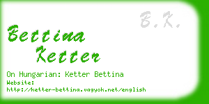 bettina ketter business card